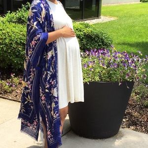 Gray sleeveless dress.